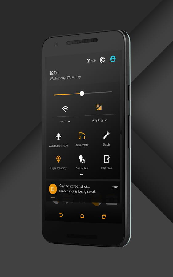 Sense Black/Orange cm13 theme v1.15截图2