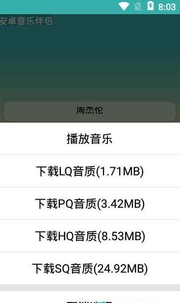 安卓音乐伴侣app界面展示