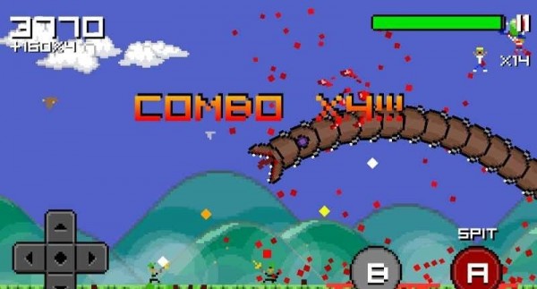 像素死亡蠕虫游戏安卓版（Super Mega Worm）截图2