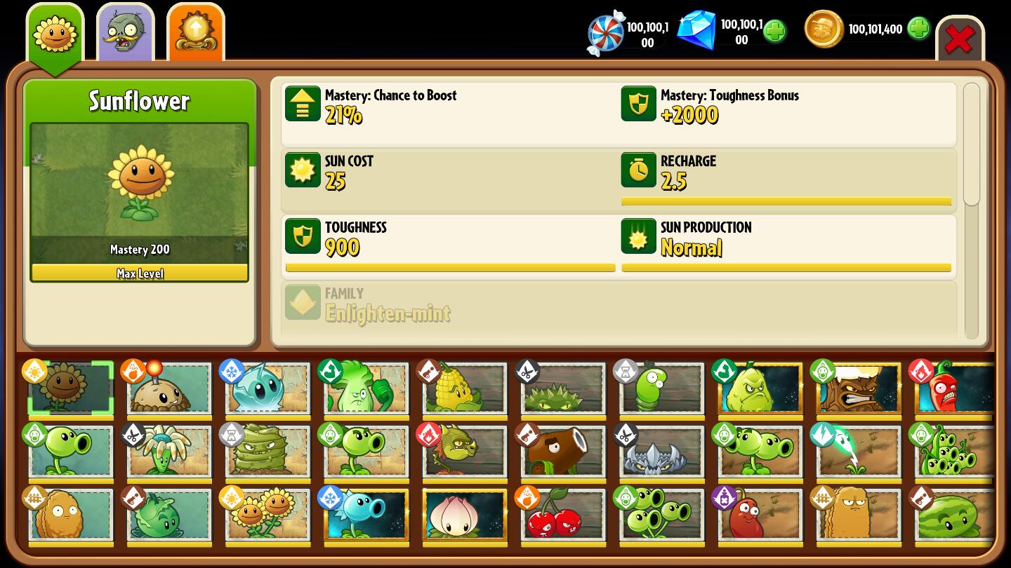 植物大战僵尸2国际版10.1.3全植物内置MOD菜单截图4